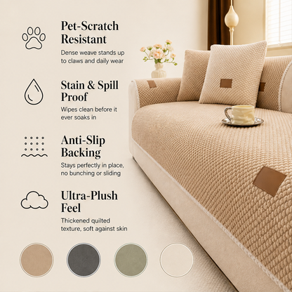 Plushkeep – Thickened Non-Slip Pet-Friendly Sofa Cover + 50% OFF