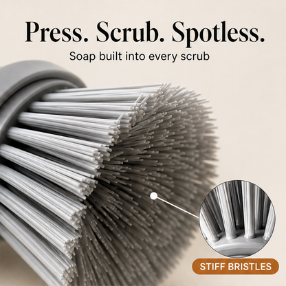 Suddly – Soap Dispensing Dish Brush with Stand + 50% OFF