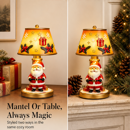 Hollowick – Hand-Painted Resin Santa Table Lamp with Warm Night Glow + 50% OFF