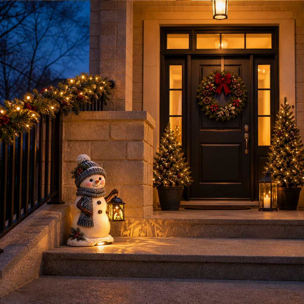 Hollowick – Solar Nativity Lantern Snowman Step Light + 50% OFF