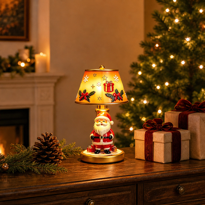 Hollowick – Hand-Painted Resin Santa Table Lamp with Warm Night Glow + 50% OFF