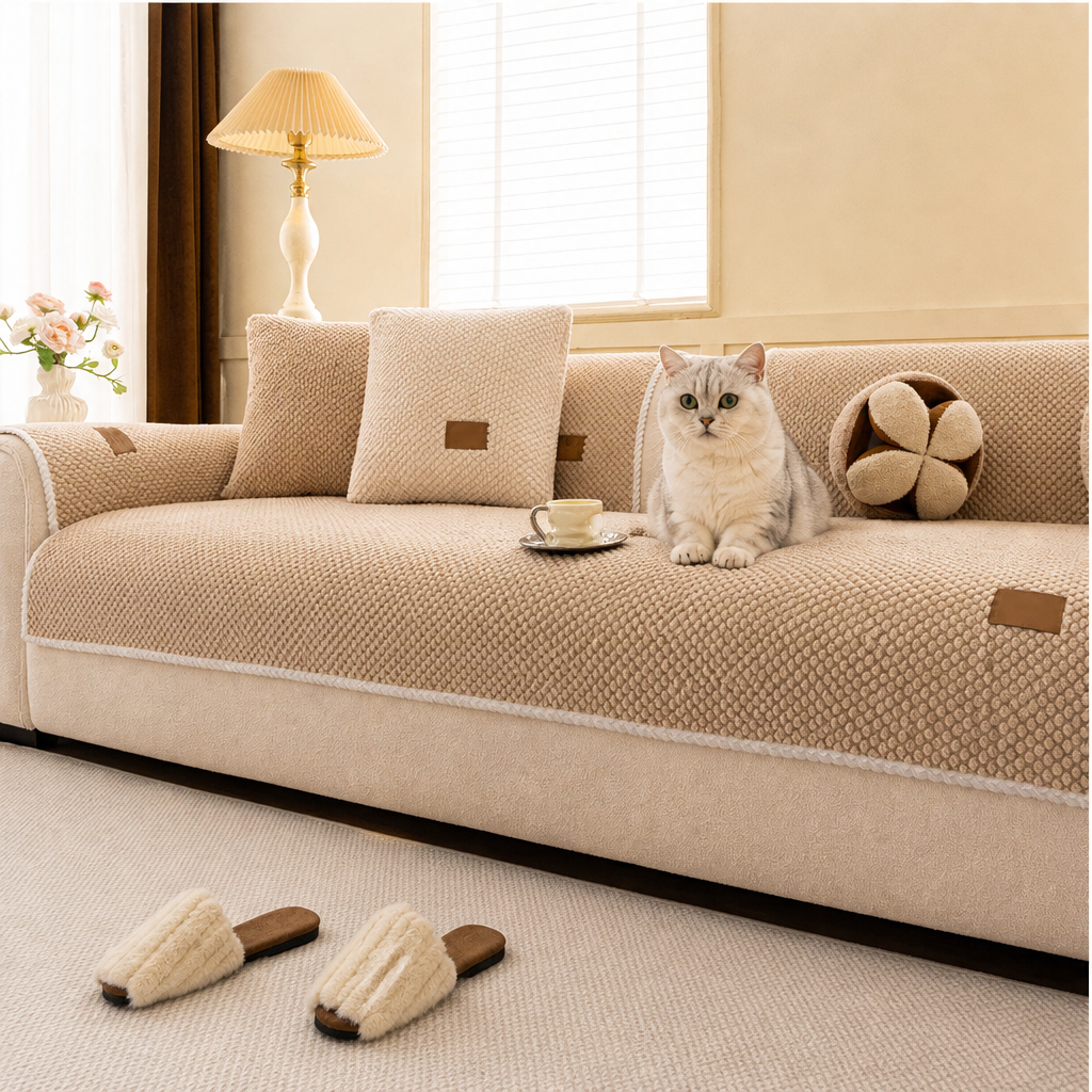 Plushkeep – Thickened Non-Slip Pet-Friendly Sofa Cover + 50% OFF
