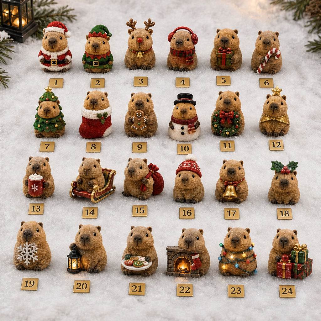 Capybloom – 24-Day Capybara Charm Blind Box Advent Calendar