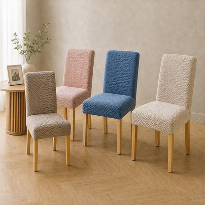 Woveth – Stretch-Fit Checkered Chair Cover for Instant Dining Room Upgrade + 50% OFF