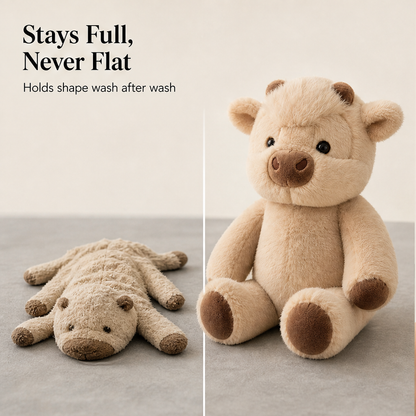 Hollowbrae – Shape-Holding Shaggy Plush Highland Cow Soft Toy + 50% OFF