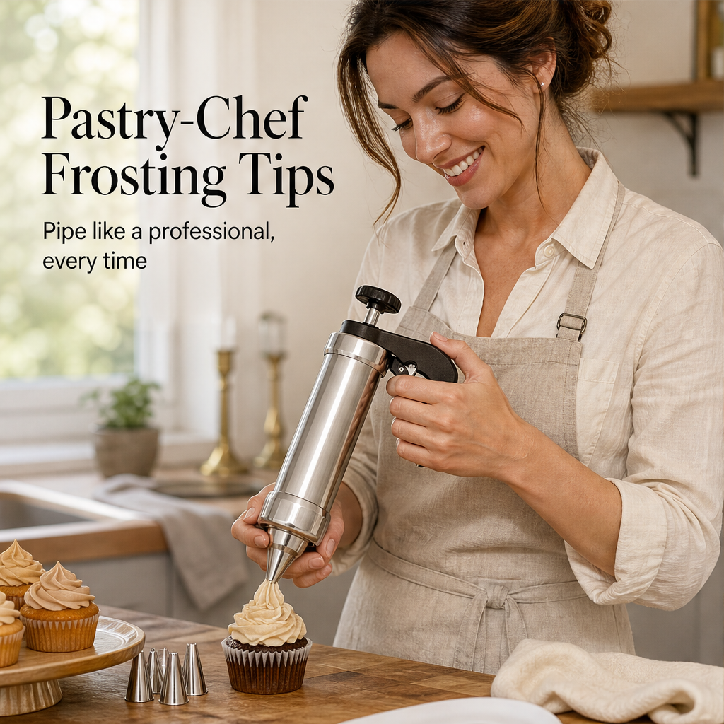 Flourpress – 13 Disc, 8 Nozzle Stainless Steel Cookie Press + 50% OFF