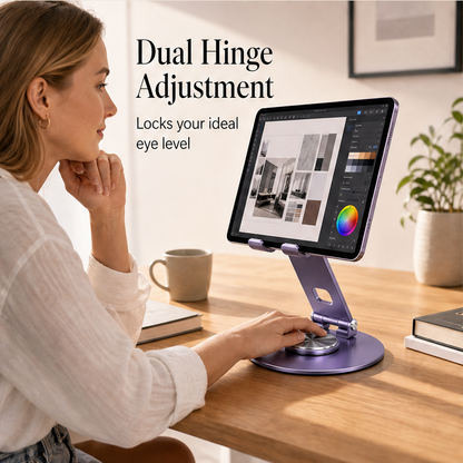 Steelix – 360° Rotating All-Metal Desktop Phone Stand + 50% OFF