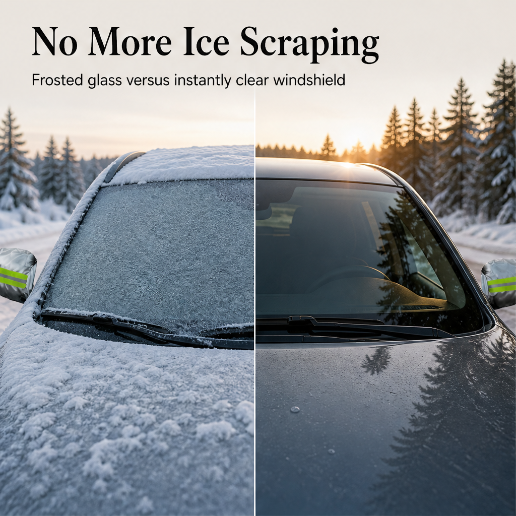 Windarmor – Magnetic All-Season Windshield Cover for Sun, Frost & Snow + 50% OFF