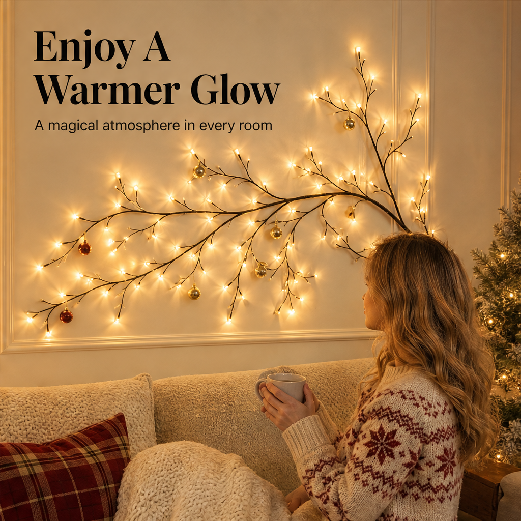 Glowvine – Flexible Branch LED Wall Light for Christmas Decor + 50% OFF