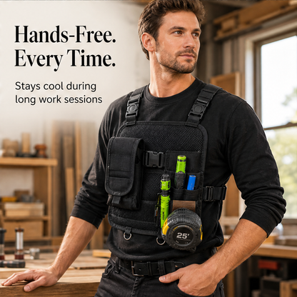 Toolcrest – Hands-Free Multi-Pocket Chest Tool Organizer