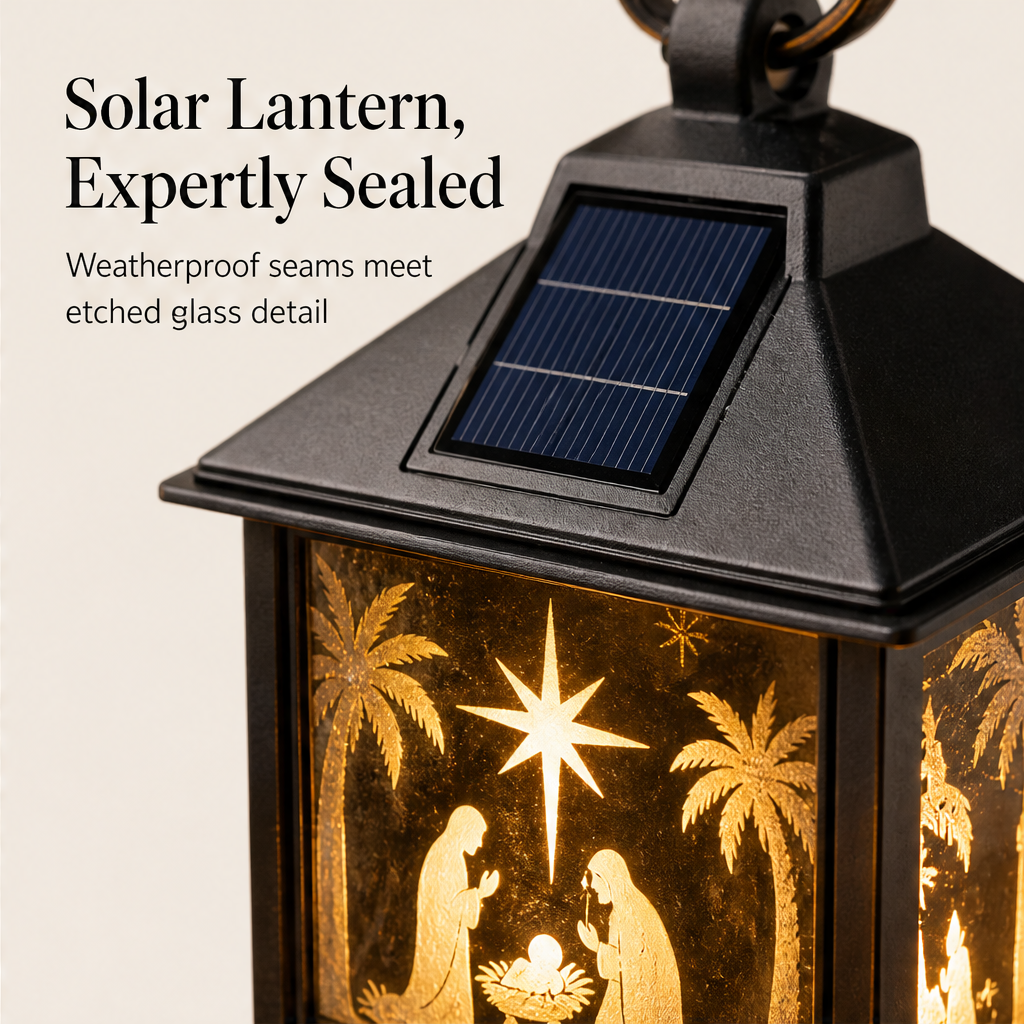 Hollowick – Solar Nativity Lantern Snowman Step Light + 50% OFF