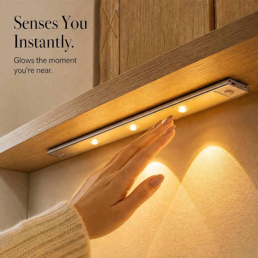 Glowmere – Motion Sensor Rechargeable Magnetic LED Cabinet Light (4-Pack) + 50% OFF