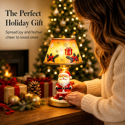 Hollowick – Hand-Painted Resin Santa Table Lamp with Warm Night Glow + 50% OFF