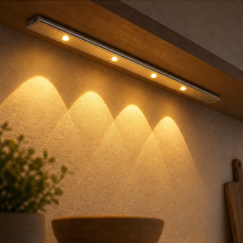 Glowmere – Motion Sensor Rechargeable Magnetic LED Cabinet Light (4-Pack) + 50% OFF