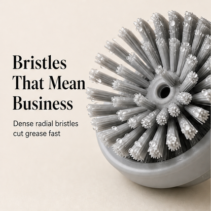 Suddly – Soap Dispensing Dish Brush with Stand + 50% OFF