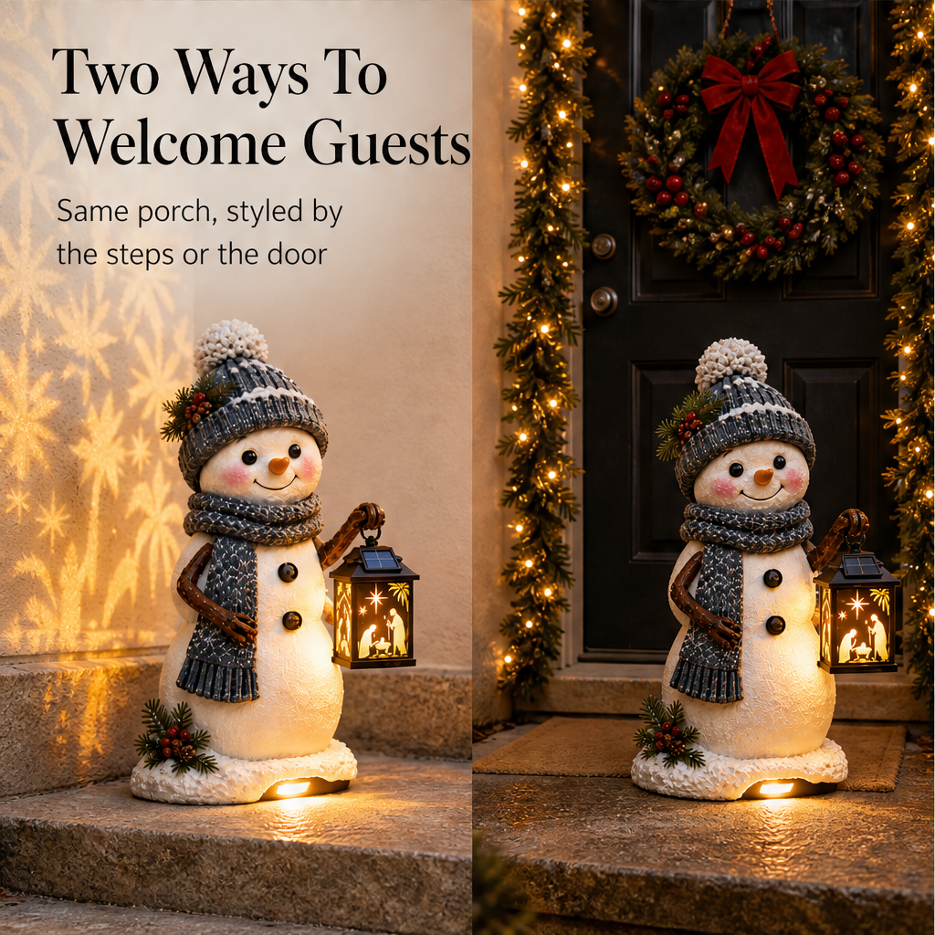 Hollowick – Solar Nativity Lantern Snowman Step Light + 50% OFF
