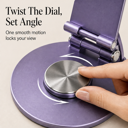 Steelix – 360° Rotating All-Metal Desktop Phone Stand + 50% OFF