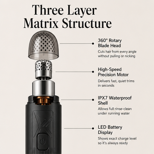 Trimora – Painless 360° Rotary Nose & Ear Hair Trimmer