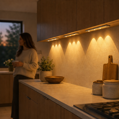 Glowmere – Motion Sensor Rechargeable Magnetic LED Cabinet Light (4-Pack) + 50% OFF