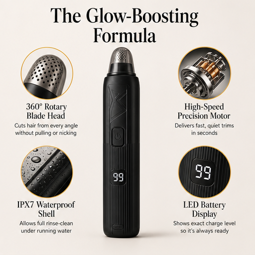 Trimora – Painless 360° Rotary Nose & Ear Hair Trimmer