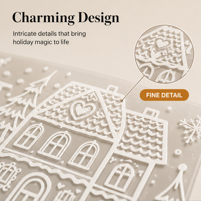Glasswick – Static Cling Christmas Village Window Sticker Set