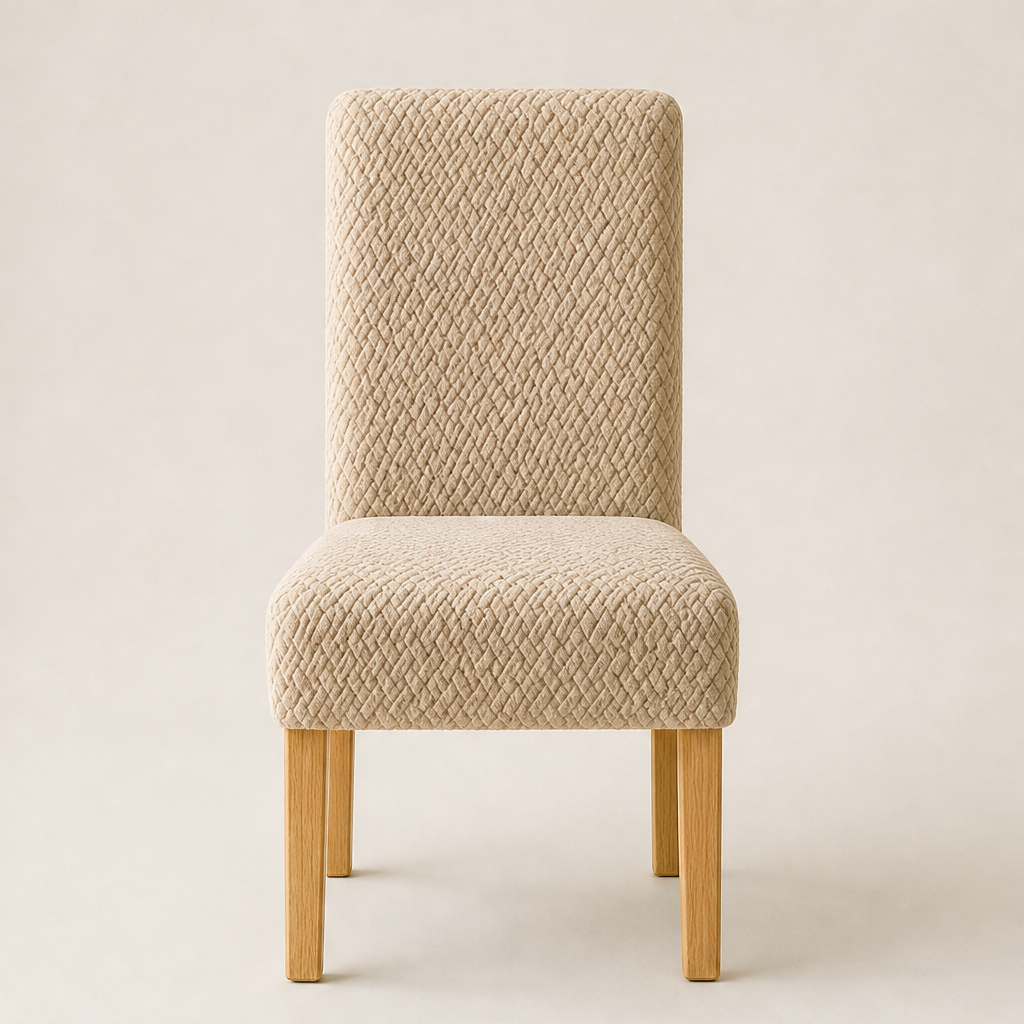 Woveth – Stretch-Fit Checkered Chair Cover for Instant Dining Room Upgrade + 50% OFF