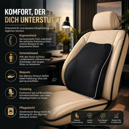 LumbarSoft™ | Ergonomic Lumbar Pillow for Back Support