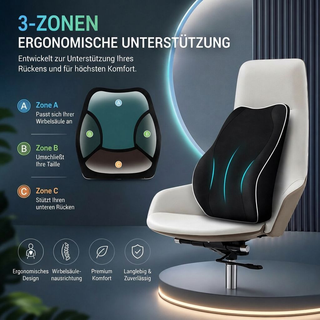 LumbarSoft™ | Ergonomic Lumbar Pillow for Back Support