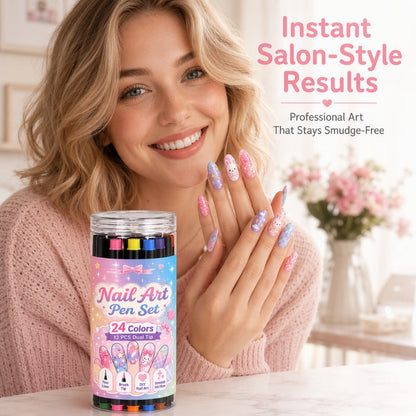 Dual-Ended Nail Art Pens (24 Colors)