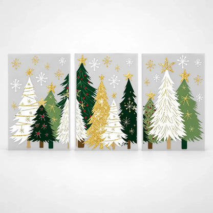 Pine & Merry – Christmas Tree And Snowflake Window Stickers